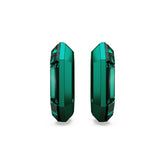 Lucent hoop earrings, Octagon shape, Small, Green